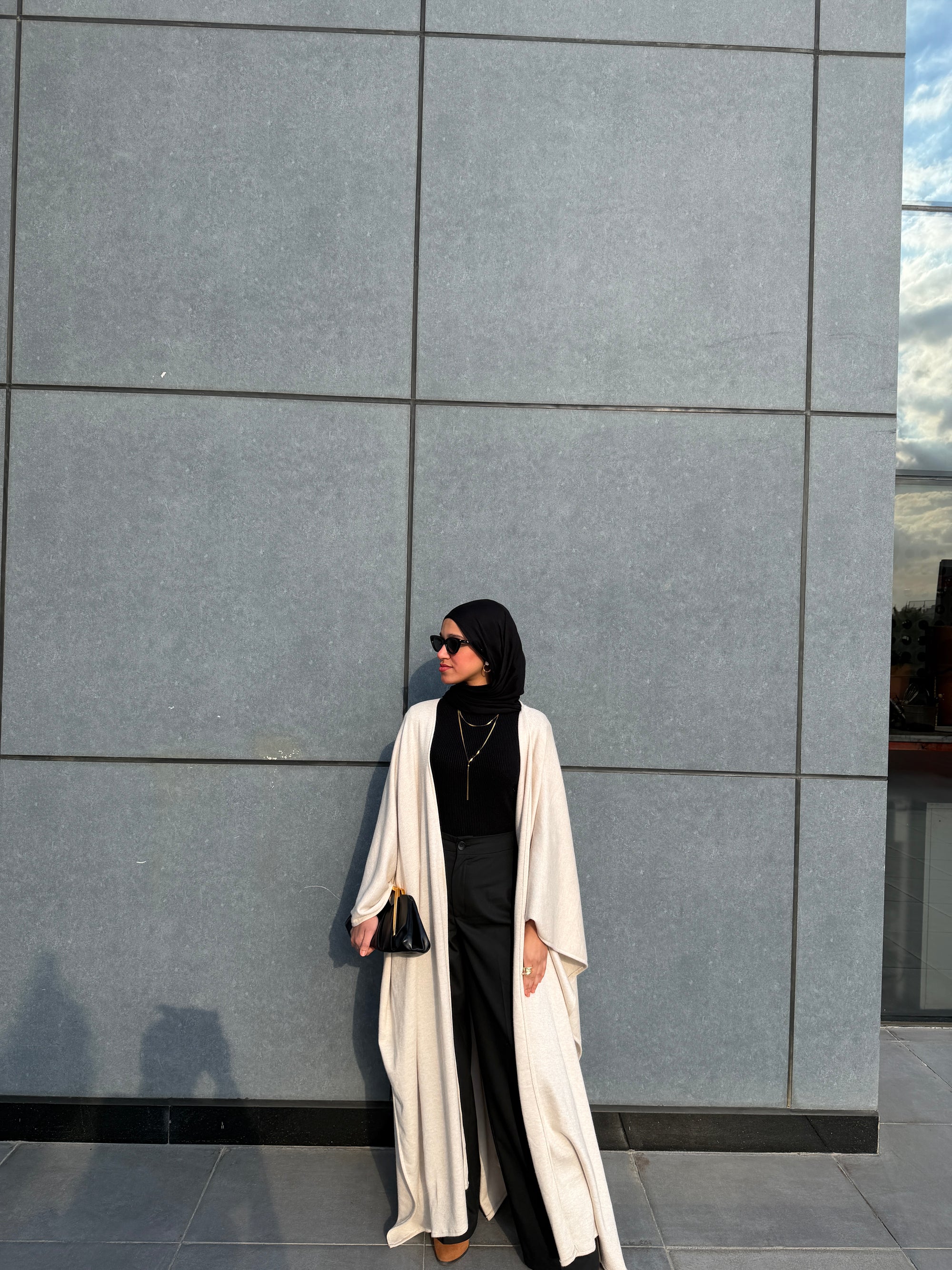 calam knit cardigan- Beige