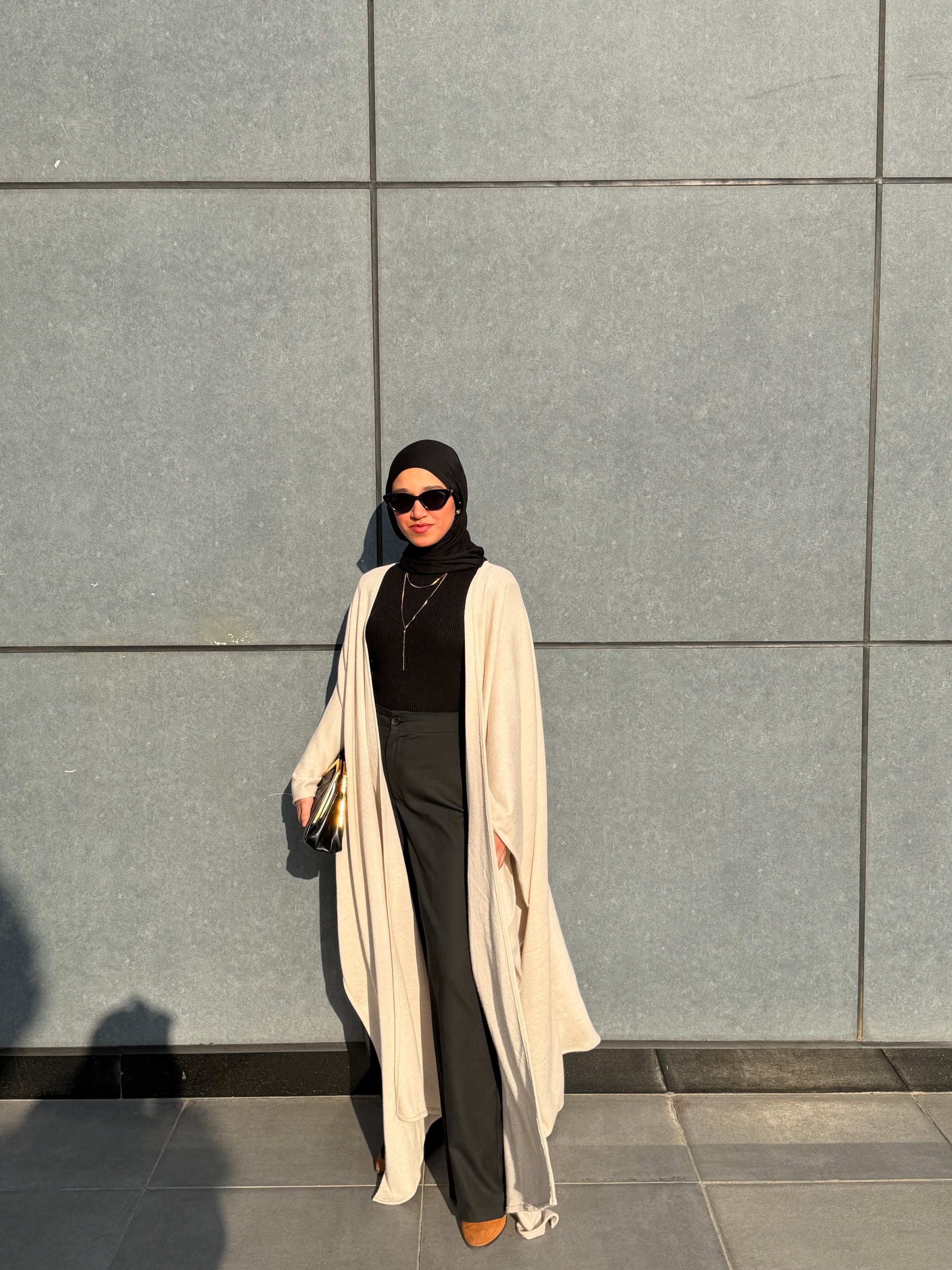 calam knit cardigan- Beige