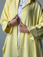 Oversized Long Linen Shirt