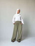 Linen Wide-Leg Pants