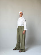 Linen Wide-Leg Pants