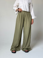 Linen Wide-Leg Pants