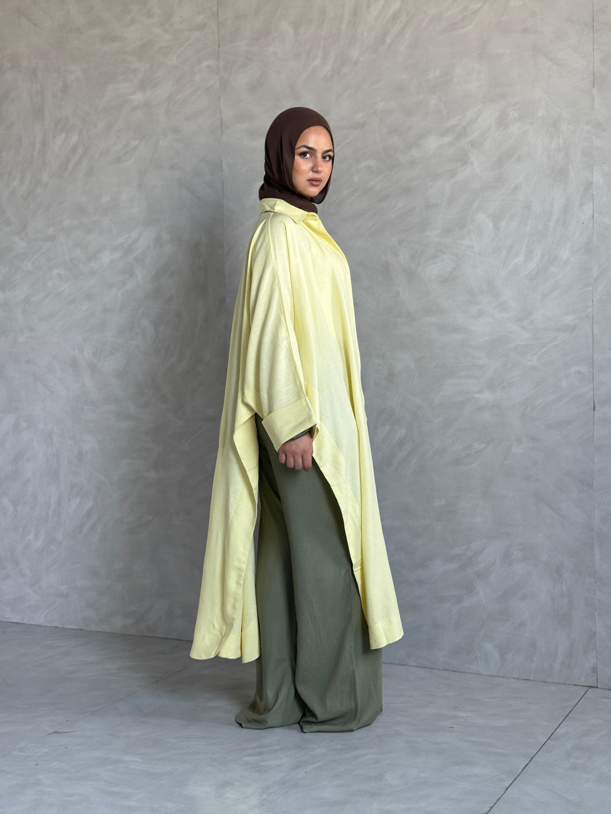 Oversized Long Linen Shirt