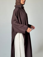 Oversized Long Linen Shirt