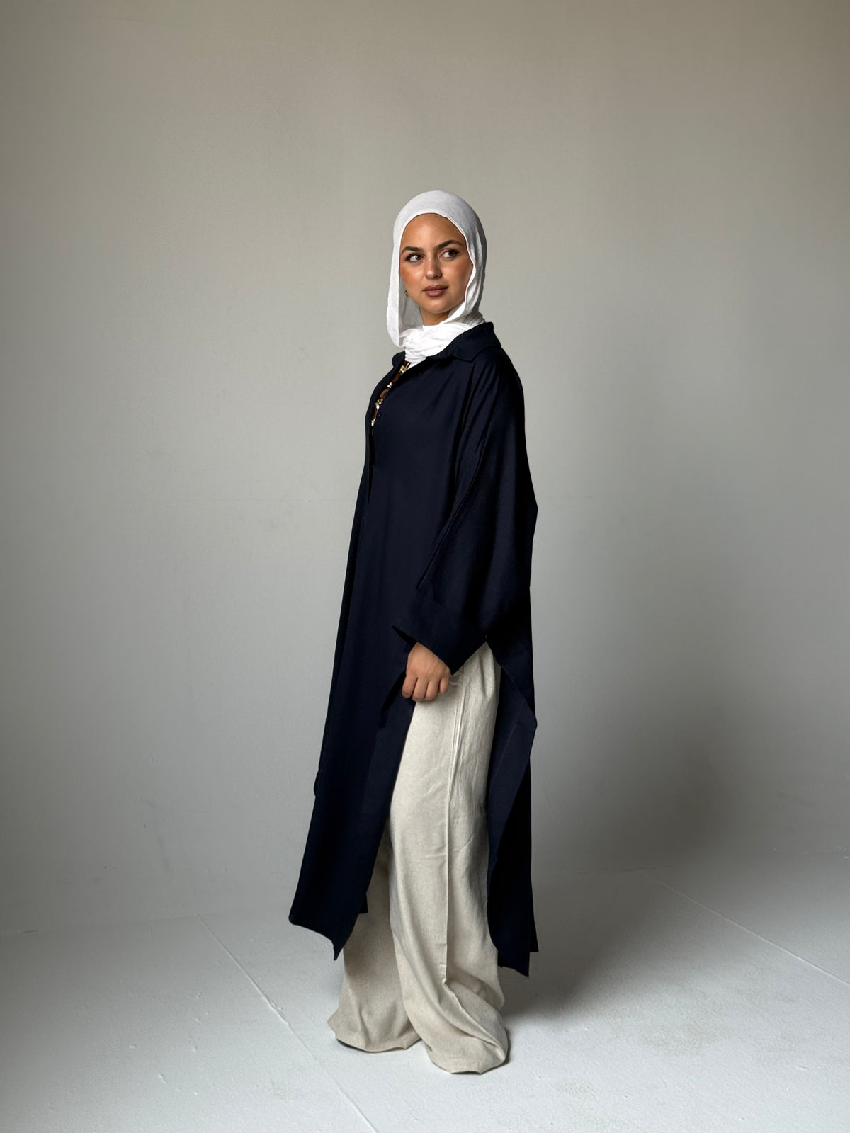 Oversized Long Linen Shirt