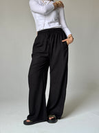 Linen Wide-Leg Pants