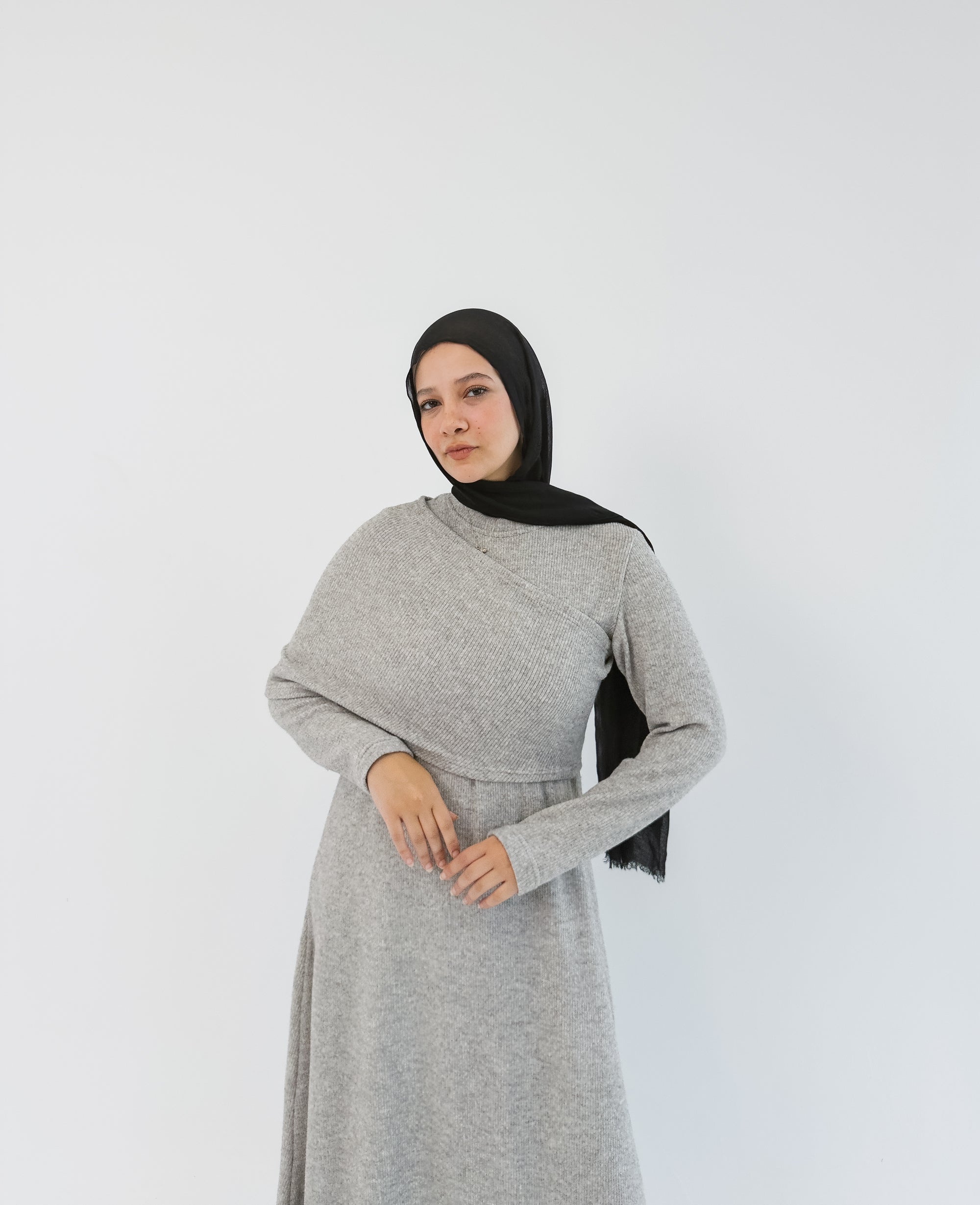Knit Elegance dress Gray