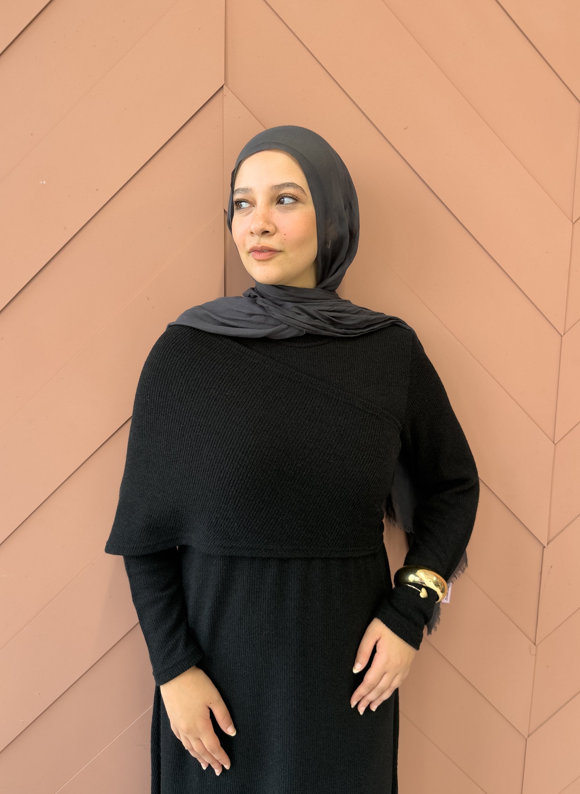 Knit  Elegance Dress Black